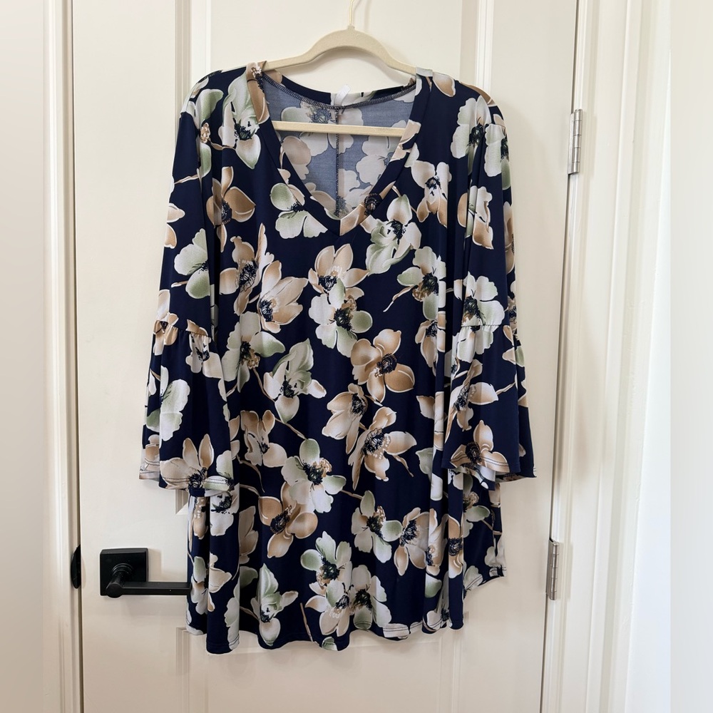 Floral V-Neck Tunic